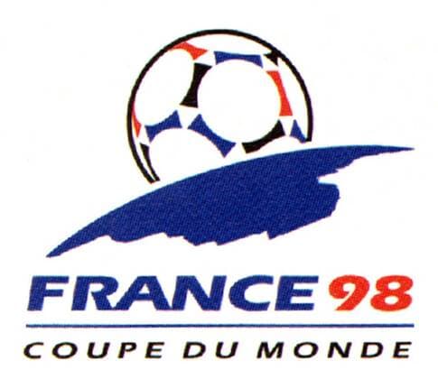 Logo Fußball-Weltmeisterschaft 1998 in Frankreich Fußball WM Herren Logo, Emblem, Wappen; Symbol: WM 1998 in Frankreich