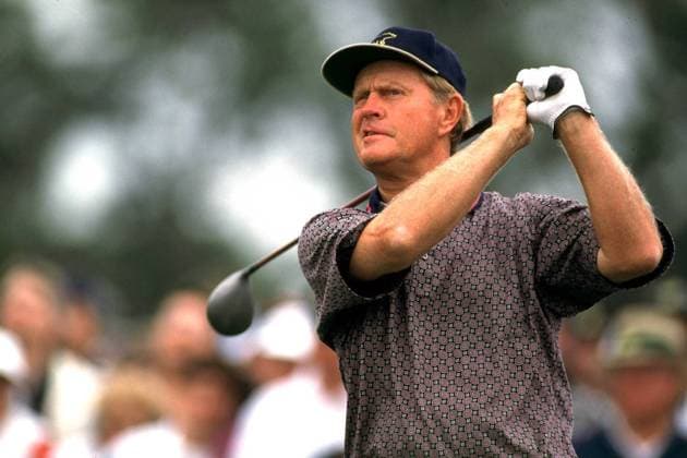 Jack Nicklaus - Abschlag Golf Herren Golf Masters Einzelbild Augusta Skepsis, Konzentration,