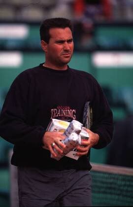 Mike de Palmer, Coach von Becker, mit Verpflegung Tennis Herren German Open 1996, ATP-Turnier, Sand Einzelbild Rothenbaum Hamburg