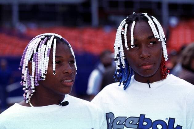 Serena Williams (li.) und Schwester Venus Tennis Damen WTA, Grand Slam, US Open, Hartplatz Gruppe Flushing Meadow New York Harmonie, Nachdenklichkeit,
