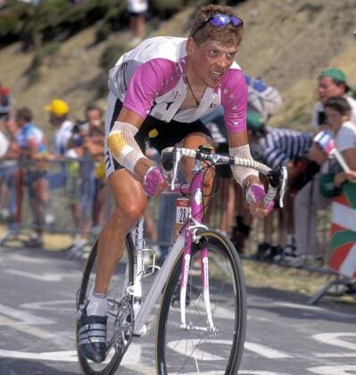 Jan Ullrich (Deutschland, Team Deutsche Telekom) Radsport Herren Tour de France 1996, Rad, Straße, Straßenrennen, Radrennsport, Radrennen, Straßenradsport, Profi Einzelbild Anstrengung, Dynamik,