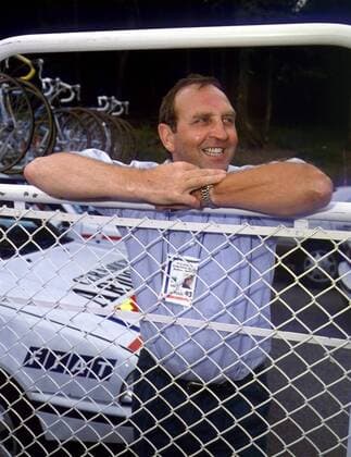 Teamchef Walter Godefroot (Belgien) vom Team Deutsche Telekom Radsport Herren Straßenradsport, Radrennen, Straße, Rad, Straßenrennen, Radrennsport 1993 Einzelbild Freude,