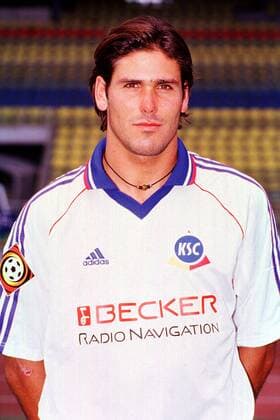 Torwart Simon Jentzsch (KSC) im Porträt Fußball 2. BL Herren Saison 1998 1999, Porträttermin, Präsentation, Vorstellung, Kader, Karlsruher SC, Karlsruhe Porträt Karlsruhe