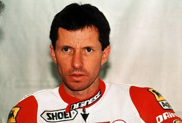 Der Amerikaner Eddie Lawson im Porträt Motorsport WM Herren Motorradsport 1996, Motorrad, Motorradrennsport, Motorradrennen, 500er Klasse, 500ccm, 500 ccm Porträt Weltmeisterschaft