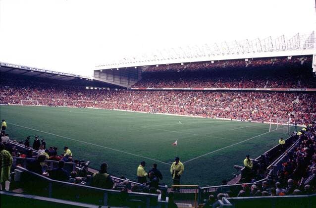 Der heilige Rasen im Old Trafford Fußball Herren English Premier League 1996 1997, 1. Englische Division, FC Manchester United Totale Old Trafford Manchester