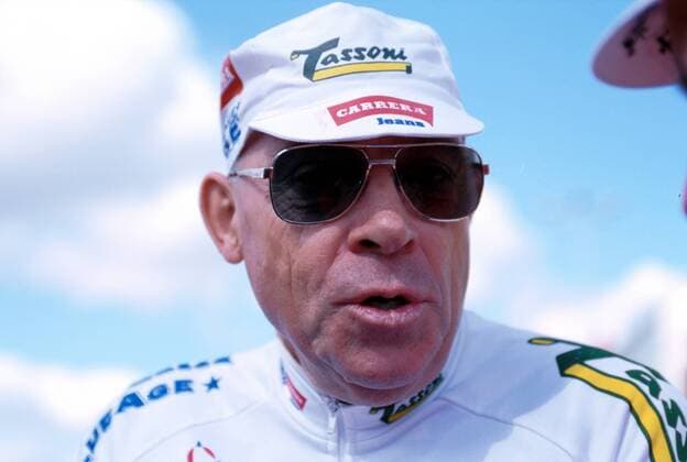 Klaus Ampler (Deutschland) im Porträt Radsport Herren 100 Jahre Rund um Berlin 1996, City, Straßenradrennsport, Radrennsport, Straßenradsport, Straße, Rad Porträt Berlin Nachdenklichkeit,