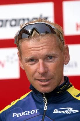 Pascal Herve (Team Festina) im Porträt Radsport Herren Rund um den Henninger Turm 1999, Radrennsport, Straßenradsport, Straßenradrennsport, Radrennen, Rad Porträt Frankfurt M.