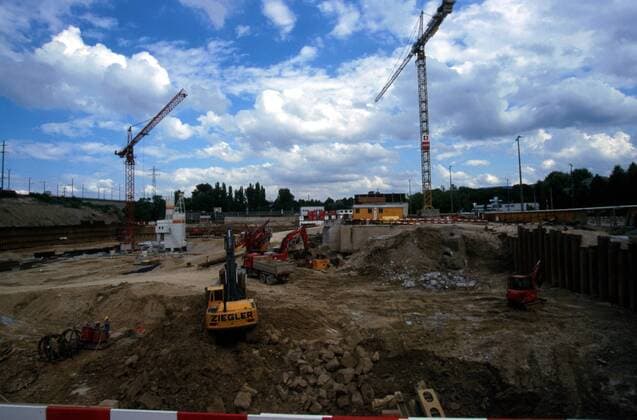 Baustelle am Baseler St. Jakob-Park Fußball Herren Saison 1999 2000: Schweizer Fußball, Nationalliga A, NLA, FC Basel Totale St. Jakobpark Basel
