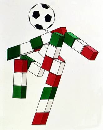 Das Symbol der Fußball WM 1990 in Italien Fußball WM Herren Weltmeisterschaft 1990 Einzelbild Rom