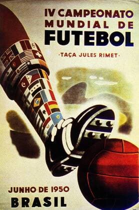 Das Emblem der Fußball WM 1950 in Brasilien Fußball WM Herren Weltmeisterschaft 1950 Einzelbild