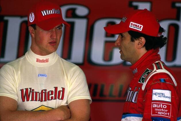 Ralf Schumacher (li., Deutschland, Williams) und Alessandro Zanardi (Italien) im Gespräch Motorsport Grand Prix Herren Großer Preis von Monaco, Formel 1 Weltmeisterschaft 1999, F1, F, WM, GP, Gruppe Monte Carlo Kameradschaft,