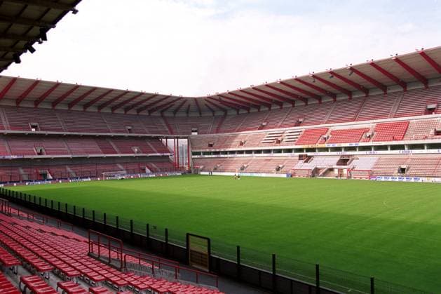 Sclessin-Stadion von Lüttich Fußball EM Herren Vorschau 1999 zur Europameisterschaft 2000, Fußballstadion, Spielstätte, Spielstätten Totale Sclessin Lüttich