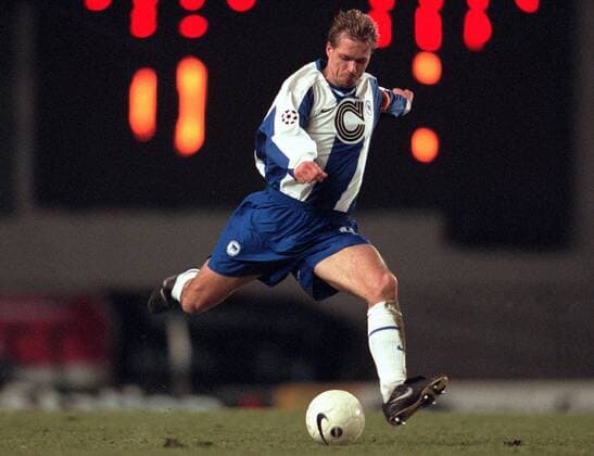 Kjetil-Andre Rekdal (Hertha) beim Schuß Fußball EC 1 Herren Champions League 1999 2000, Prag - Hertha BSC Berlin 1:0 Einzelbild AC Sparta Prag