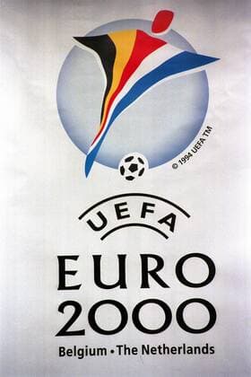 Das offizielle Logo der Europameisterschaft 2000 Fußball EM Herren Europameisterschaft 2000, Niederlande Belgien Einzelbild De Kuip Stadion Rotterdam