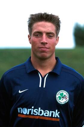 Michael Wimmer (Fürth) Fußball 2. BL Herren Saison 2000 2001, SpVgg Greuther Fürth, Spielvereinigung, Porträttermin, Vorstellung, Präsentation Porträt Sportgelände Vestenbergsgreuth Fürth