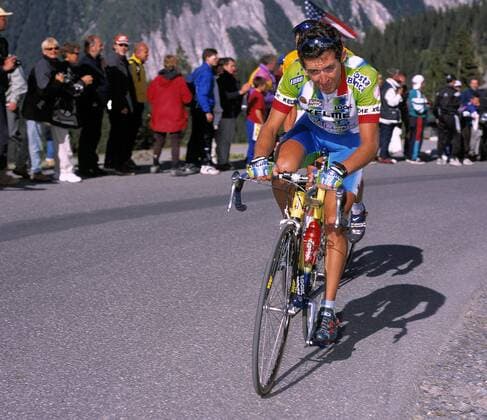 Roberto Heras (Spanien Kelme) am Anstieg Radsport Herren Tour de France 2000, Straßenradsport, Straßenradrennsport, Radrennsport, Radrennen, Rad, Straße Einzelbild Briancon - Courchevel Anstrengung