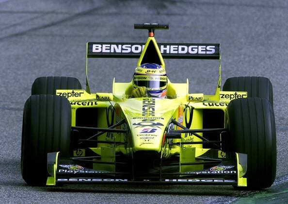 Jarno Trulli (Italien Jordan) in seinem Boliden Motorsport Grand Prix Herren Großer Preis von Deutschland 2000, Formel 1, Weltmeisterschaft, F1, F, GP Einzelbild Hockenheimring Hockenheim