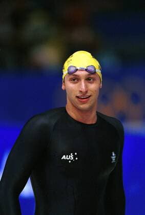 Ian Thorpe (Australien) lächelt Schwimmen OS Sommer Herren Olympische Sommerspiele 2000, Olympia, Olympiade, Spiele, Schwimmsport Porträt Aquatic Centre Sydney  