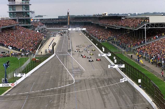 Der Start zum Großen Preis der USA Motorsport Grand Prix Herren Großer Preis der USA 2000, Formel 1 Weltmeisterschaft, GP, F1, F, Vdig Totale Motorspeedway Indianapolis