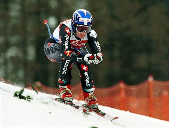 Corinne Rey Bellet (Schweiz) Alpiner Skilauf Damen Weltcup 2000 2001, Welt-Cup, Worldcup, World, WC, Ski Alpin, Skisport, Super-G Einzelbild Val d Isere