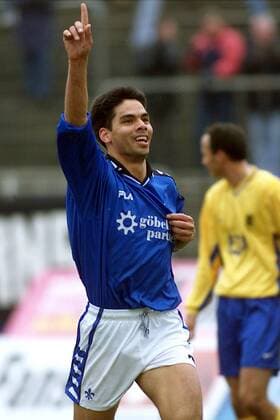 David Wagner (Darmstadt) - Jubel Fußball Herren Regionalliga Süd 2000 2001, 3. Liga, SV Darmstadt 98 Einzelbild Stadion am Böllenfalltor Darmstadt Freude,