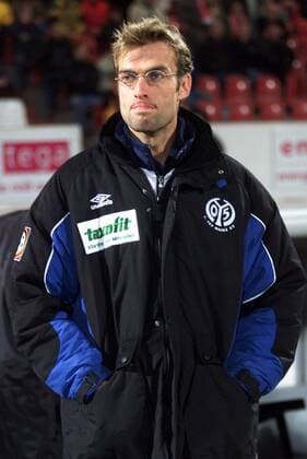 Trainer Jürgen Klopp (Mainz) Fußball 2. BL Herren Saison 2000 2001, FSV Mainz 05 Einzelbild Stadion am Bruchweg Mainz