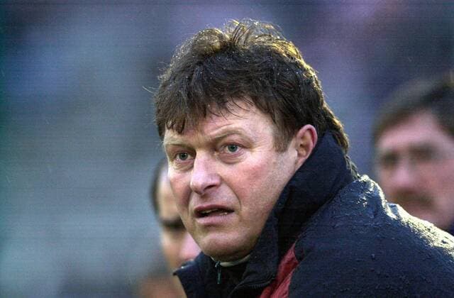 Trainer Udo Schmuck (Bischofswerda) Fußball Herren Oberliga Nordost-Süd 2000 2001, Bischofswerdaer FV 08, BFV Porträt Wesenitzsportpark Bischofswerda