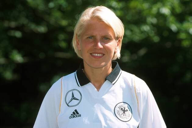 Doris Fitschen (Deutschland) Fußball EM Damen Frauennationalmannschaft 2001, Frauen, Frauenfußball, Nationalmannschaft, Nationalteam Porträt Gera