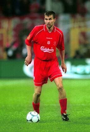 Markus Babbel (Liverpool) am Ball Fußball EC 3 Herren UEFA-Cup 2000 2001, Pokal, Europapokal, Europacup, Finale, Endspiel, Liverpool FC (England) Einzelbild Westfalenstadion Dortmund