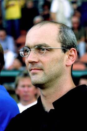 Manager Dirk Holdorf (Braunschweig) Fußball Herren Regionalliga Nord 2001 2002, 3. Liga, Eintracht Braunschweig, Vdig Porträt Städtisches Stadion an der Hamburger Straße Braunschweig