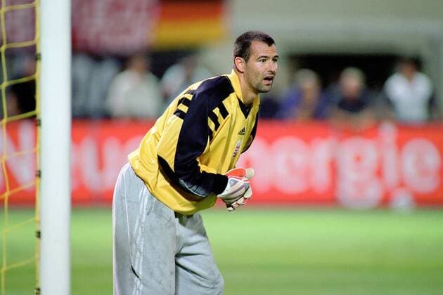 Torwart Gabor Kiraly (Ungarn) Fußball Länderspiel Herren Freundschaftsspiel 2001, Nationalmannschaft, Nationalteam, Nationaltrikot Einzelbild Nep Stadion Budapest