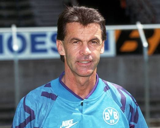 Trainer Ottmar Hitzfeld (Borussia Dortmund) Fußball 1. BL Herren Saison 1991 1992, Vorstellung, Präsentation, Porträttermin, Pressetermin, BVB Porträt Dortmund