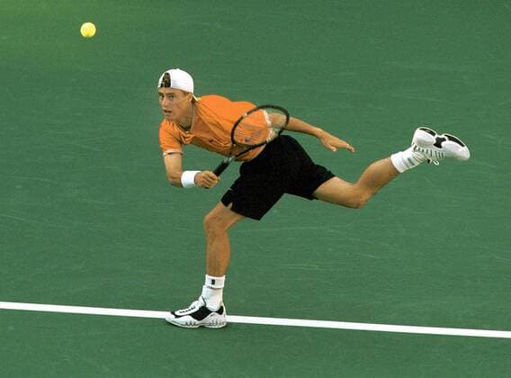 Lleyton Hewitt (Australien) Tennis Herren US Open 2001, ATP - Tour, Hartplatz, Hardcourt, Hartplatztennis, Hartplatzturnier, Vneg, Grand Slam Einzelbild Flushing Meadow New York Dynamik,