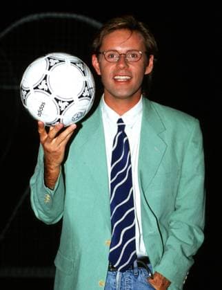 SAT1-Moderator Reinhold Beckmann (Deutschland) Fußball EM Herren Europameisterschaft 1992, Fernsehen, TV, Medien, Journalist, Sportjournalist, Fernsehmoderator Porträt Stockholm