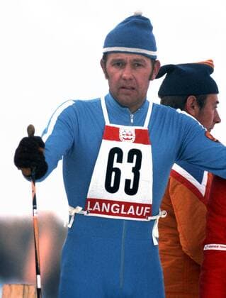 Gerhard Grimmer (DDR) Nordischer Skilauf OS Winter Herren Olympische Winterspiele 1976, Olympia, Olympiade, Spiele, Ski nordisch, nordischer Skisport, Einzelbild Innsbruck