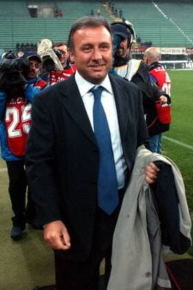 Fußball, Trainerhistorie Lazio Rom von 1997 bis heute Trainer Alberto Zaccheroni (Lazio) Fußball Herren Serie A 2001 2002, 1. Italienische Liga, Mailand - Lazio Rom 2:0 Einzelbild Giuseppe-Meazza-Stadion San Siro Mailand