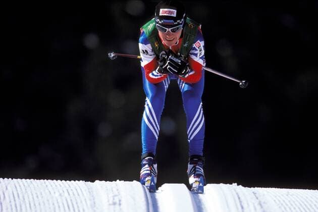 Larissa Lazutina (Rußland) Nordischer Skilauf WM Damen Weltmeisterschaft 1999, Skisport, Ski Nordisch, Langlauf, Skilanglauf, Vdia Einzelbild Ramsau