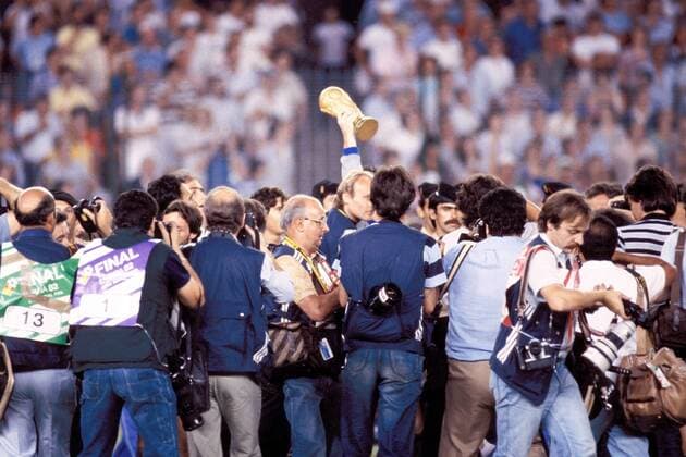 Der World Cup im Fokus der Fotografen Fußball WM Herren Weltmeisterschaft 1982, Länderspiel, Finale, Nationalmannschaft, Nationalteam Totale Estadio Santiago Bernabeu Madrid Masse,
