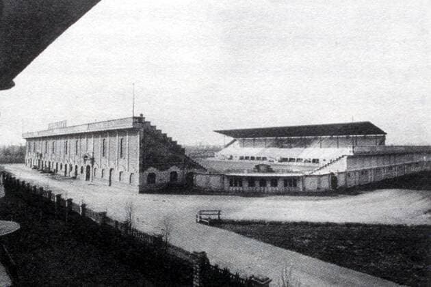 Das San Siro Stadion in Mailand 1955 Fußball Herren Serie A 1954 1955 , 1. Italienische Liga, AC Mailand, Milan, Internazionale, Inter Totale San Siro Mailand
