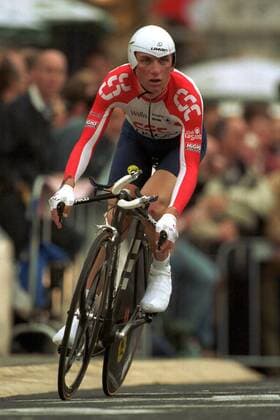 Tyler Hamilton (USA CSC Tiscali) Radsport Herren 85. Giro d Italia 2002, Prolog, Radrennsport, Straßenradsport, Straßenradrennsport, Radrennen, Vneg Einzelbild Zeitfahren Groningen Dynamik,