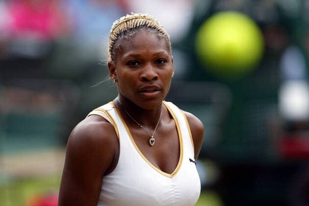 Serena Williams (USA) Tennis Damen All England Championships 2002, Grand Slam, WTA-Tour, Rasen, Rasenplatz, Rasentennis, Rasenturnier Einzelbild Wimbledon, Finale, Endspiel London