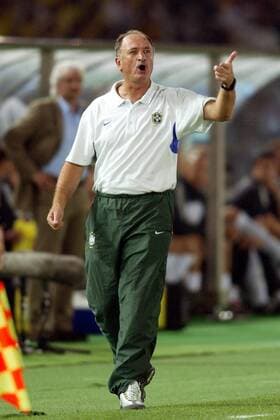 Nationaltrainer Luiz Felipe Scolari (Brasilien) Fußball WM Herren Weltmeisterschaft 2002, Länderspiel, Finale, Endspiel, Nationalmannschaft, Nationalteam, Einzelbild International Stadium Yokohama Spannung