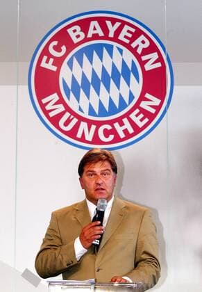 Pressesprecher Markus Hörwick (Bayern) Fußball 1. BL Herren Saison 2002 2003, FC Bayern München, Pressekonferenz, PK, Pressetermin, Vdig Einzelbild München