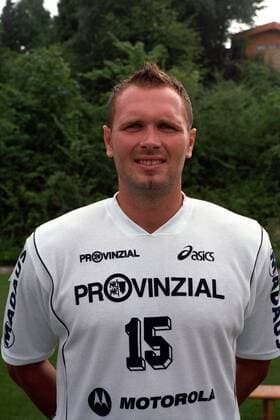 Lars Christiansen (Flensburg) Handball 1. BL Herren Saison 2002 2003, SG Flensburg-Handewitt, Vorstellung, Präsentation, Pressetermin, Porträttermin Porträt Flensburg