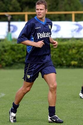 Oliver Bierhoff (Chievo) Fußball Herren Serie A 2002 2003, 1. Italienische Liga, AC Chievo Verona, Saisonvorbereitung, Training, Vdig Einzelbild Verona