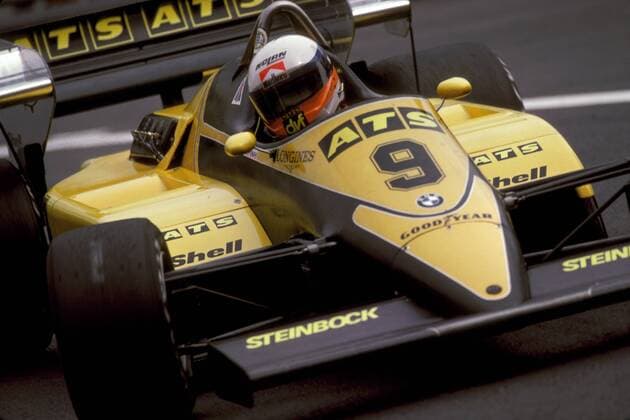 Manfred Winkelhock (Deutschland ATS-BMW) in seinem Boliden Motorsport Grand Prix Herren Großer Preis von Monaco 1983, Formel 1 Weltmeisterschaft, F1, F, GP, WM, Vdia Einzelbild Monte Carlo