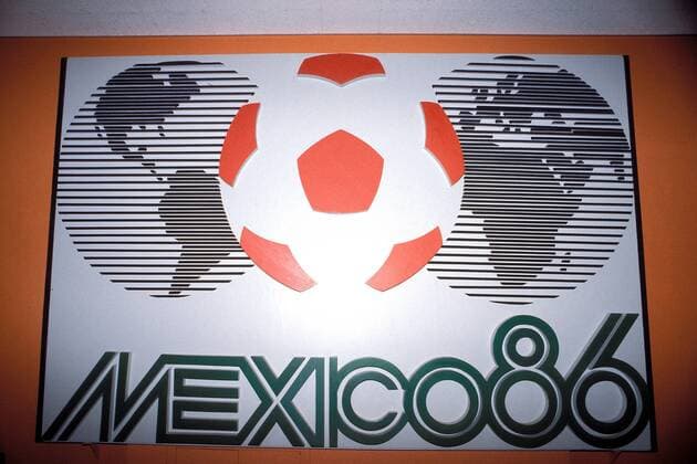 Das Offizielle Logo für die Weltmeisterschaft 1986 in Mexiko Fußball WM Herren Weltmeisterschaft 1986, Einzelbild