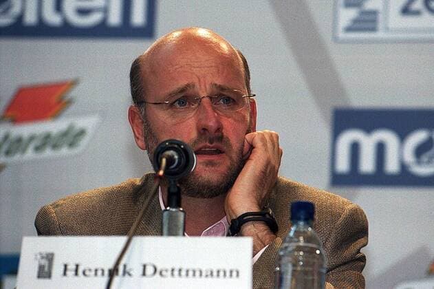 Bundestrainer Henrik Dettmann (Deutschland) während der Pressekonferenz Basketball WM Herren Weltmeisterschaft 2002, Länderspiel, Halbfinale, Nationalmannschaft, Nationalteam Porträt Indianapolis