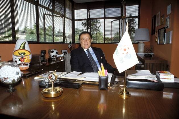 Der FEMEXFUT-Präsident Rafael del Castillo (Mexiko) Fußball WM Herren Weltmeisterschaft 1986, Mexico, Einzelbild Queretaro
