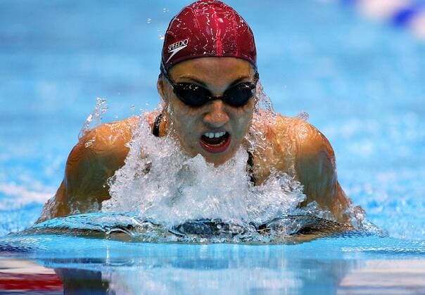 Mirna Jukic (Österreich) Schwimmen EM Damen Europameisterschaft 2002, Schwimmsport, Einzelbild Schwimm- und Sprunghalle an der Landsberger Allee Berlin